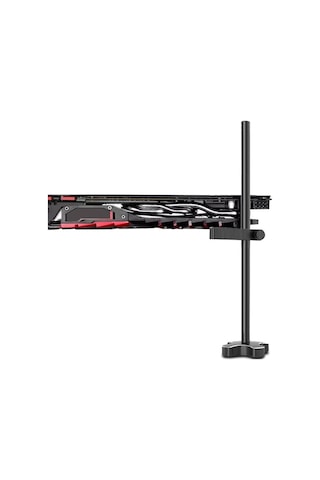 Geeroyoo Gm961 Alüminyum Grafik Kart Tutucu - Dikey Montajlı Sabitleyici Braketi, Isıtıcı Ve Ekran Kartı Stabilizatörü Siyah