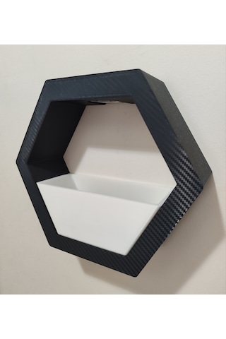 Altıgen Işıklı Duvar Süsü 23,5x21x7