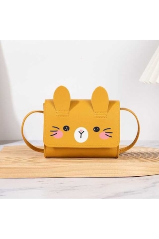 Dancemonkey Sevimli Mini Omuz Askılı Bozuk Para Kadın Kız Çocuk Çantası Turuncu Renk Turuncu