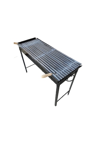 İklim Demir Oluklu Izgaralı Kömürlü Mangal 40 x 100 CM