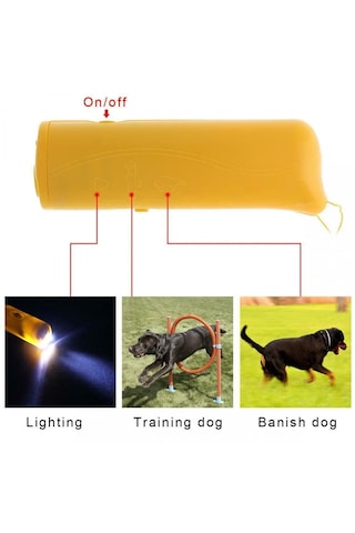Ultrasonik Köpek Eğitim Ve Uzaklaştırma Cihazı - El Fenerli, Taşınabilir, Köpek Kovucu