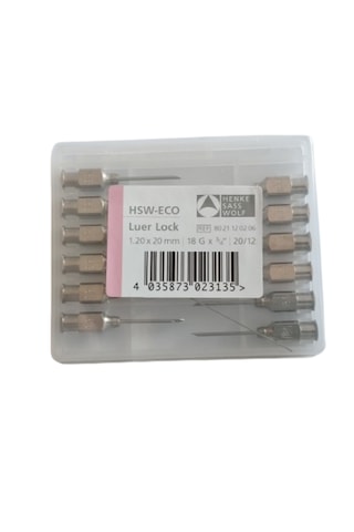 Henke - Enjektör Ucu Çelik 18g X 3/4" 1 Paket 12 Adet Henke - Enjektör Ucu Çelik 18g X 3/4" 1 Paket 12 Adet