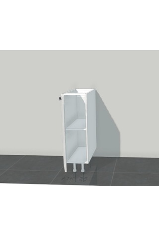 15 Cm Tek Kapak Mutfak Alt Dolabı