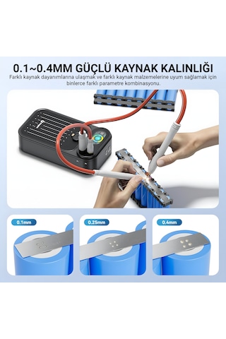 Awithz Mf2 Farad Kapasitör Teknolojili 6'sı 1 Arada Punta Kaynak Makinesi 0.4mm Ultra Güç, 99 Kademeli Hassas Ayar