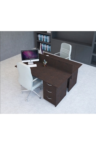 Burovena Vena Nil Workstation Ikili Çalışma Masa 158Cm X 140Cm X 115H