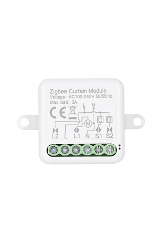 Maiyame Zigbee 3.0 Akıllı Perde Kontrol Modülü - 1 Yol, Kablosuz Komut, Geleneksel Perdeyi Akıllı Hale Getirir, 100-240v, 3a Maksimum Yük Zigbee