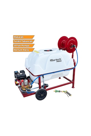 Bartech PM400 30'luk Pompa Hortumsuz Tetikli Tabanca İlaçlama Tankı 400 L Bartech PM400 30'luk Pompa Hortumsuz Tetikli Tabanca İlaçlama Tankı 400 L