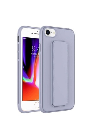 Apple Uyumlu iPhone Se 2022 Kılıf Zore Qstand Kapak Gri