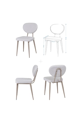 Vilinze Deniz Sandalye Tatvan Mdf Sabit Metal Ayak Mutfak Masası Takımı - 70x120 Cmtatvan70120-vt-lkn01-siyah-deniz-skrem Sigma Krem