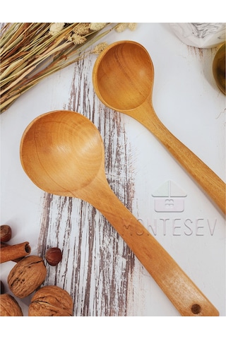 Ahşap Tahta Mutfak Kaşık Seti 2 Parça Kayın Şimşir Ağacı 2-7