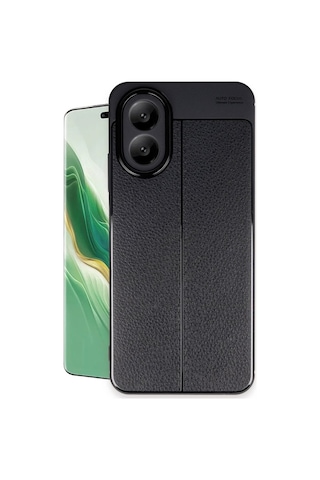 Oppo A38 Kılıf Auto Focus Deri Desen Silikon Kapak
