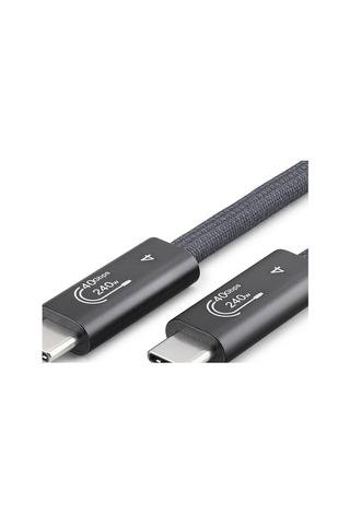 Type-c Usb4 40 Gbps 240w 8k 60 Hz Şarj Ve Data Kablosu 0.5 M Siyah Hdx7885 Evimdeyokyok