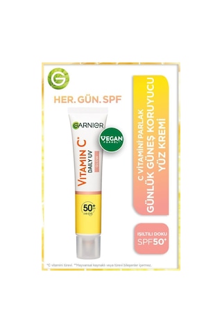 Garnier Vitamin C Daily Uv Glow Günlük Koruyucu Yüz Güneş Kremi SPF50+ 40 ML