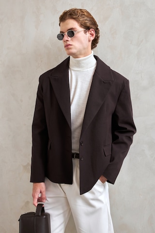 Hyman Erkek Oversize Blazer Ceket Kahverengi