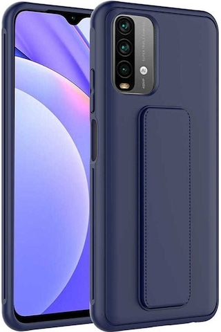 Xiaomi Poco M5s Kılıf Zore Qstand Kapak Lacivert