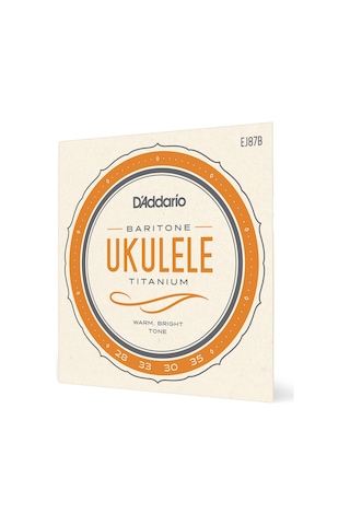 D'addario Ej87b Ukulele Tel Seti, Baritone, Titanium, Warm Bright