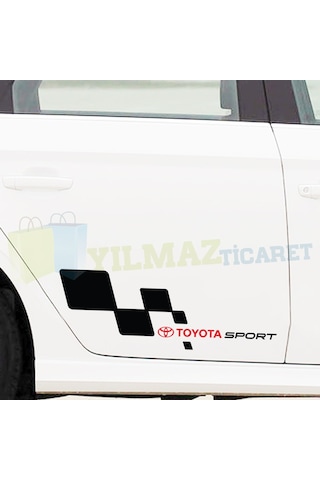 Toyota Logo Arma Sport Yan Kapı Altı Oto Sticker Etiket 1 Çift