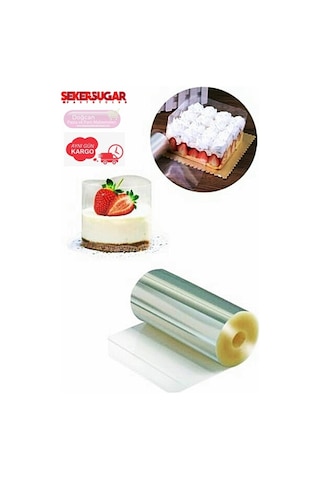 Şeffaf Pasta Yan Dekor Jelatini 15Cm X 25 M