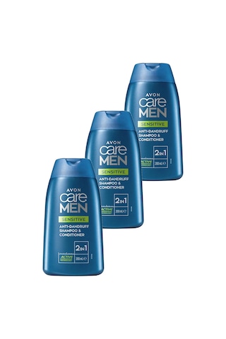 Avon Care Men Sensitive 2'si 1 Arada Kepek Önleyici Şampuan Ve Saç Kremi 3 x 200 ML