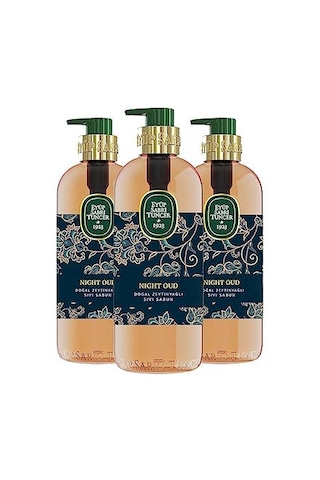 Paket 500 Ml Night Oud Kiraz Çiçeği Zeytinyağlı Beyaz Sabun Çeşme Limonu Ve Rosie 285 ML