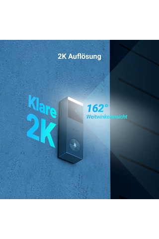 Ezvız Cp3 Pro Pilli Görüntülü Kapı Zili Ve Zil Ch1, Kameralı Kablosuz Zil, Kişi Algılama, 2k Ve Renkli Gece Görüşü, İki Yönlü Ses, 8 Gb Emmc Depolama, Güneş Panelli Görüntülü Kapı Zili + Zil Kiti