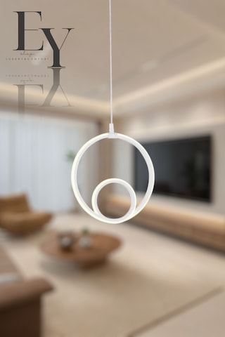 Ey Shop Beyaz Damla Göz Model 3 Renk Led Beyaz&sarı&günış Avize Beyaz