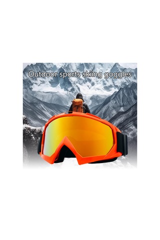 Gözlük Üzerinde Kayak Snowboard Gözlükleri Tam Çerçeve Kayak Gözlükleri Kar Motosikleti Kayağı İçin Yumuşak Ayarlanabilir Kayışla Ktm Green Brilliant Yellow