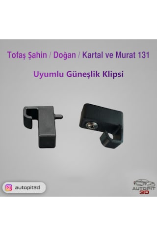 Tofaş Şahin / Doğan / Kartal Ve Murat 131 Uyumlu Güneşlik Klipsi