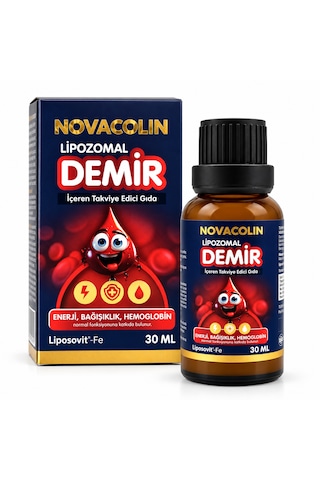 Novacolin Lipozomal Demir Damla 30 Ml - Demir Içeren Takviye Edici Gıda