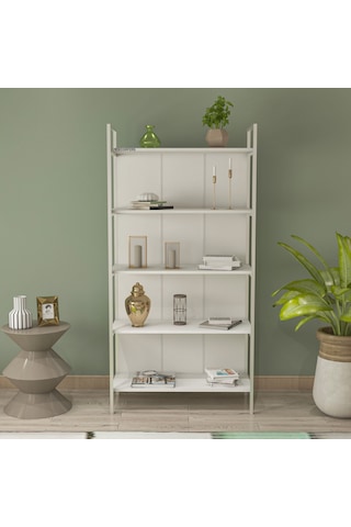 Decorfers Lıvre Plus 90'lık Kitaplık Beyaz