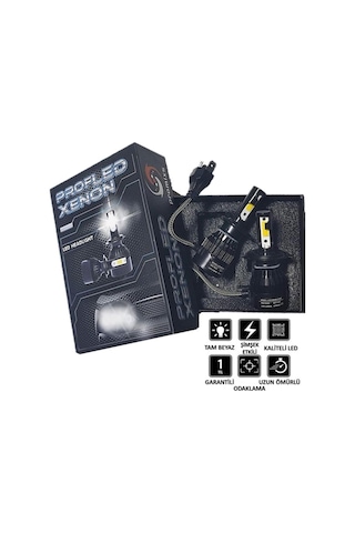 2 Adet H7 Soket Led Xenon Far Ampulü 6000k Beyaz 8000lm Diğer