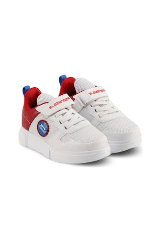 Slazenger KAVITHA KTN Çocuk Cırt Cırtlı Beyaz / Kırmızı Sneaker