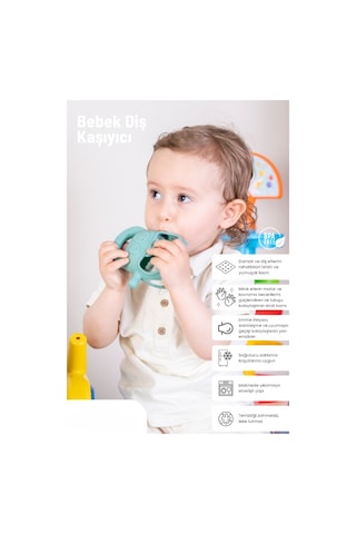 Bebek Silikon Diş Kaşıyıcı Koyu Yeşil