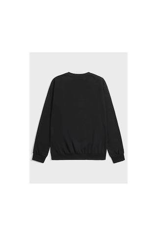 Adrift Anime Guys Letter Animal Graphic Sweatshirt Siyah Siyah