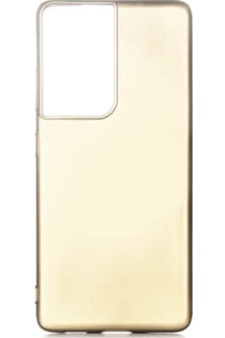 Samsung Galaxy Uyumlu S21 Ultra Kılıf Esnek Yapılı İnce Slim Silikon Kapak Ryc/premier Gold