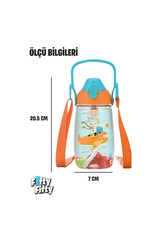 Uzspace Pipetli 680 ML Boyun Askılı Tritan Çocuk Su Matarası -kutulu- Ffuz2202680 001