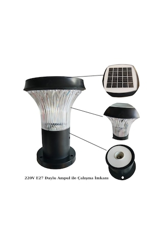 Forlife 100watt Güneş Enerjili Solar Set/baba Üstü Bahçe Armatürü Fl-3340