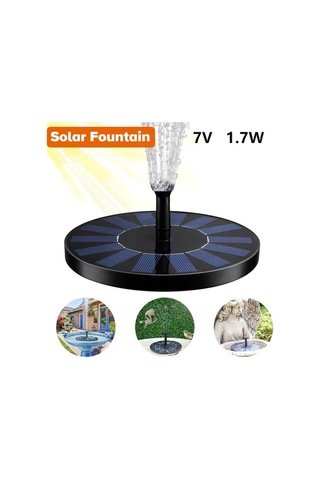 Novahub Güneş Enerjili Su Pompası 1.7w Güneş Paneli Su Çeşmesi Kuş Banyosu Küçük Gölet Bahçe Dekorasyonu
