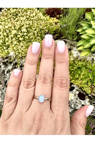 Elana Sentetik Ay Taşı Yüzük 154540334 Beyaz