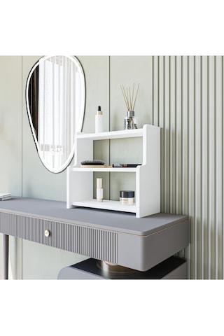 Alpa Ev Mobilya 3 Katlı Tezgah Üstü Mutfak Rafı, Baharatlık Ve Çok Amaçlı Organizer Beyaz