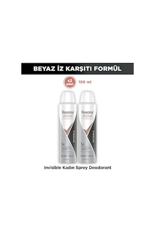 Rexona Kadın Clinical Protection Spray Deodorant Invisible 150 Ml X2