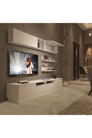 Decoraktiv Trendstyle 5220s Mdf Tv Ünitesi Tv Sehpası - Parlak Beyaz