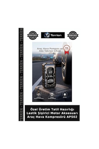 Özel Üretim Tatil Hazırlığı Lastik Şişirici Motor Aksesuarı Araç Hava Kompresörü Aps02