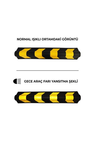 Kolon Köşe Koruyucu Kauçuk Otopark Kolon Koruma Oval