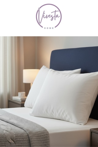 2 Li Lila Yastık Kılıfı Seti 50x70 Cm Yumuşak Dokulu, Şık Ve Dayanıklı Kumaş Beyaz