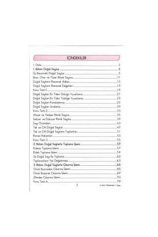 3.sınıf Matematik 1.dönem - Etkinlikli Çalışma Ve Soru Bankası Kitabı