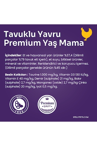 Spelly Premium Tavuklu Yavru Kedi Konservesi 24 x 85 G