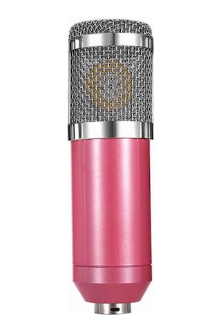 Jeemson Profesyonel Kondenser Mikrofon - Ses Kaydı Ve Ktv İçin Yüksek Hassasiyetli, Renkli Seçenekler Pembe Dahil