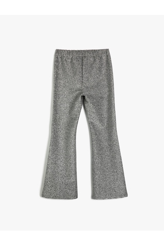 Koton İspanyol Paça Pantolon Beli Lastikli Gri 5wkg40224ak Gri