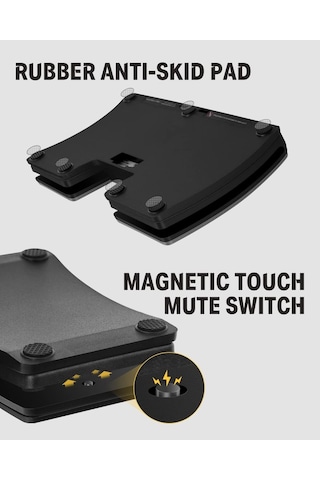 Donner Bluetooth Sayfa Çevirici Pedal Ipad, Tablet Ve Pc İle Uyumlu, Şarj Edilebilir Mikrofon Aksesuarları Siyah